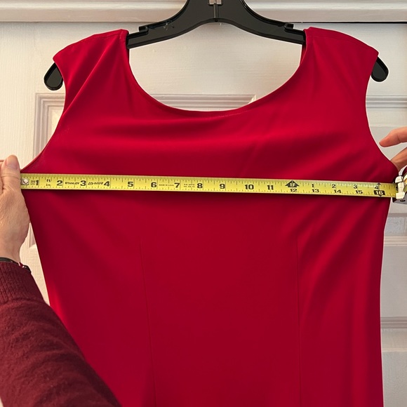 Barely worn red slinky stretchy mid length dress - Picture 5 of 7